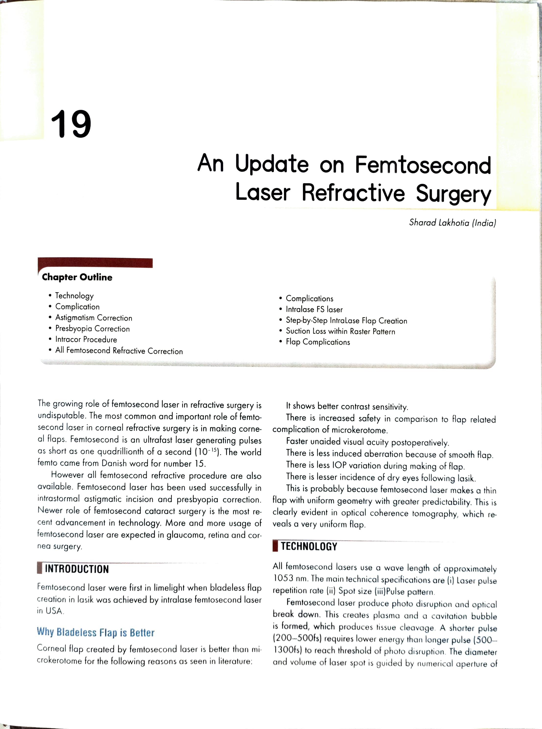 Guest Editor - Femtosecond Laser Techniques